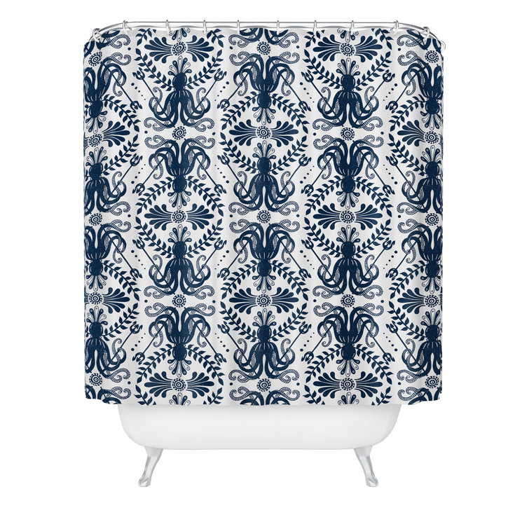 East Urban Home Floral Shower Curtain Wayfair